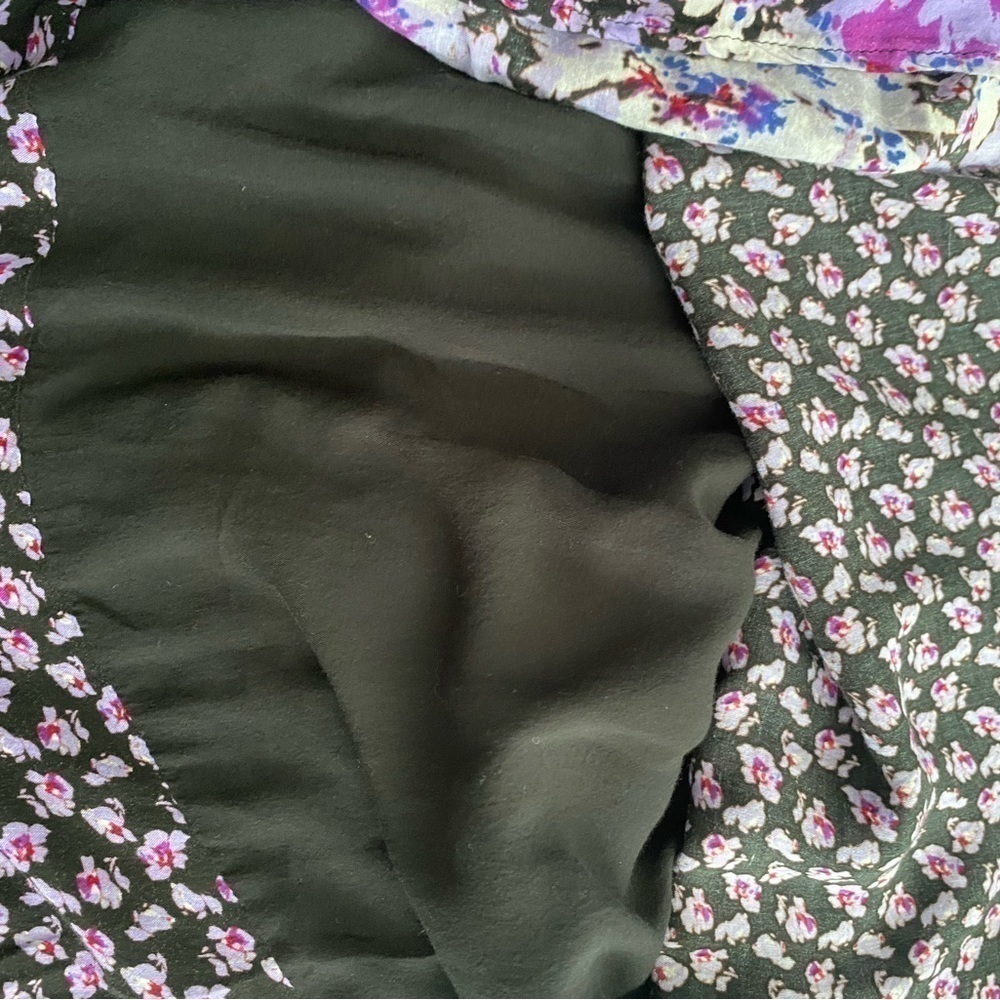 Free People bkack and purple ruffled boho dress size small - Picture 8 of 8